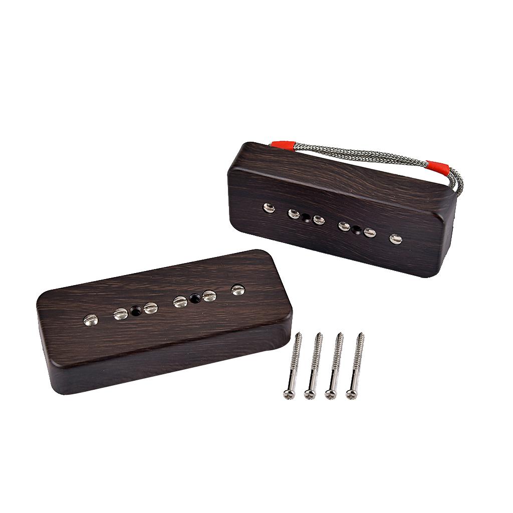 2pc Soapbar P90 Guitar Pickups Set for Electric Guitar Replacement Parts Rosewood