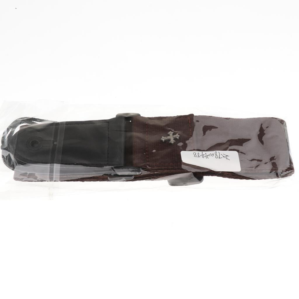 Guitar Neck Shoulder Strap Belt for Wooden Electric Guitar Accessory Coffee