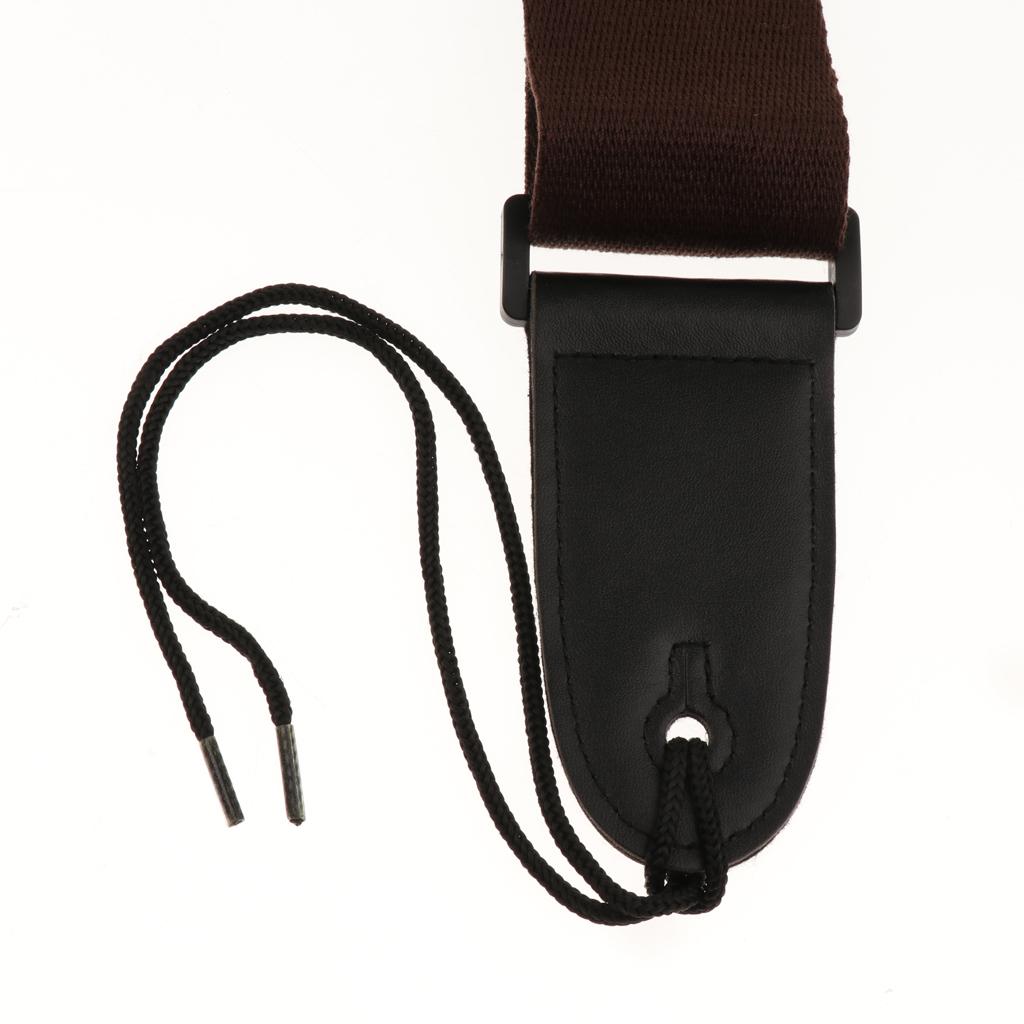 Guitar Neck Shoulder Strap Belt for Wooden Electric Guitar Accessory Coffee