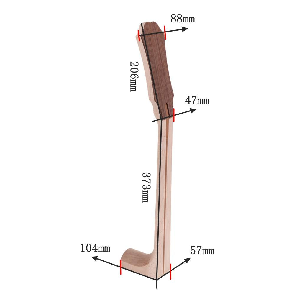 Maple Unfinished Acoustic Folk Guitar Head Handle Neck Luthier DIY Parts