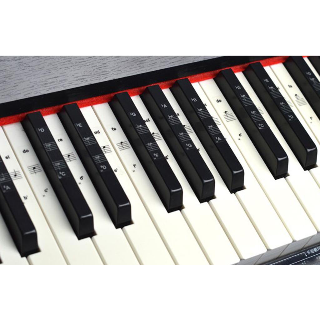 2 Sets Piano Stickers Piano Note Keyboard Sticker Electronic Keyboard Decal