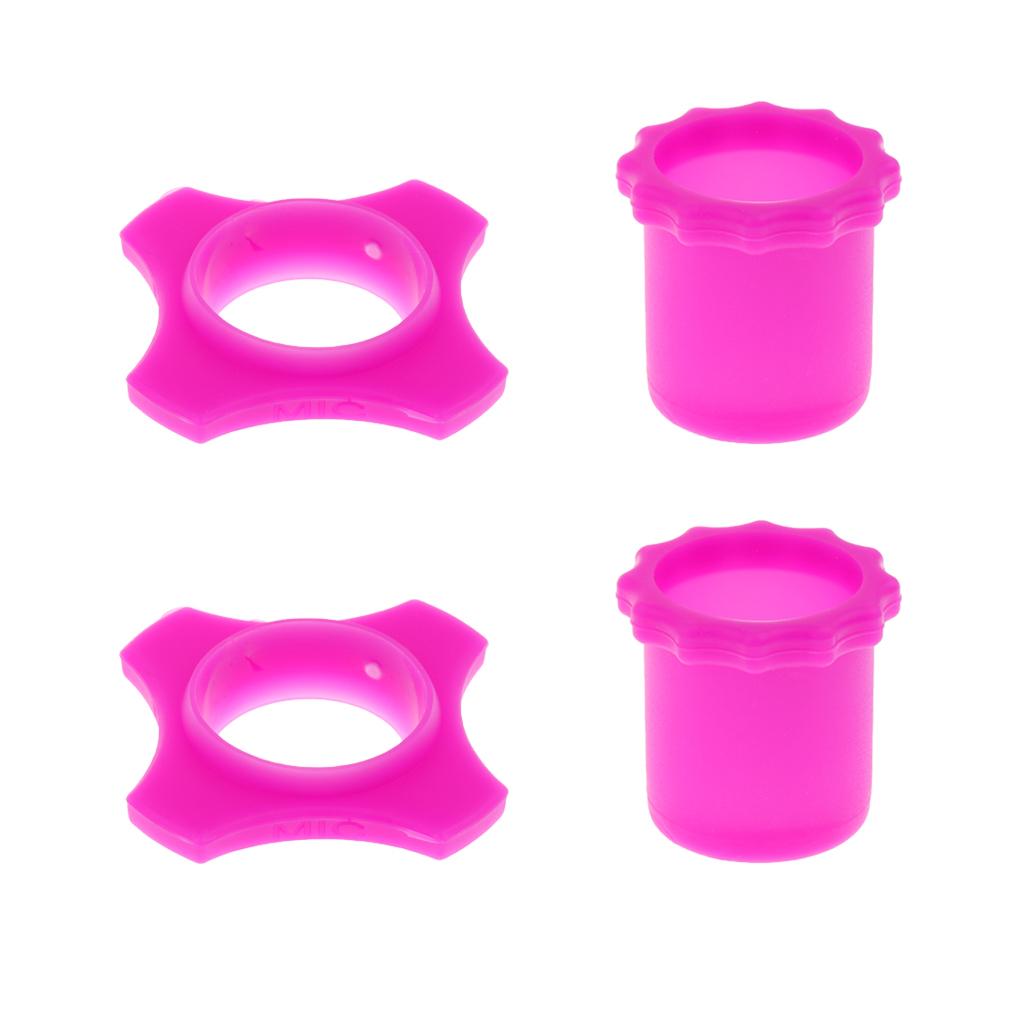 2 Pcs Mic Slip Holder Roller Microphone and Button Rod Sleeve Set Purple
