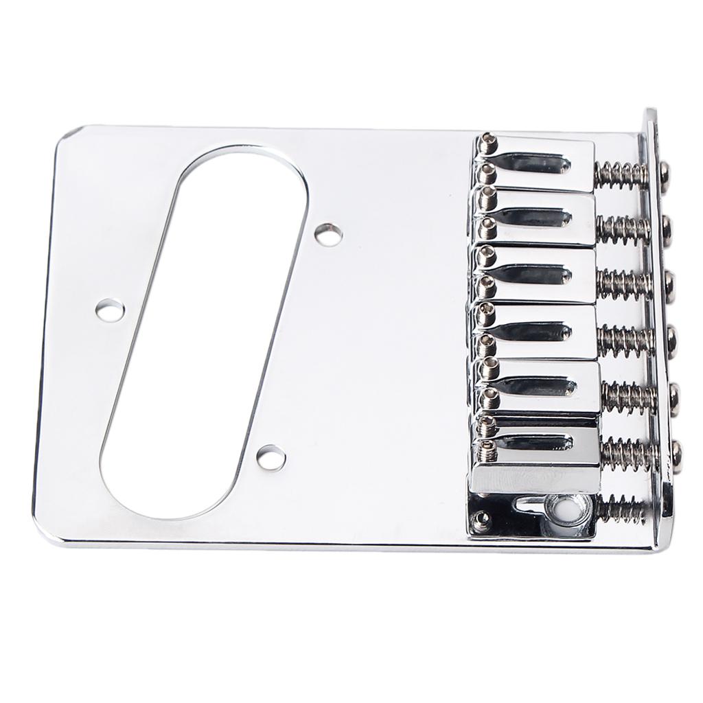 A Set Roller Pickup Bridge Tailpiece for TL Tele Electric Guitar Chrome