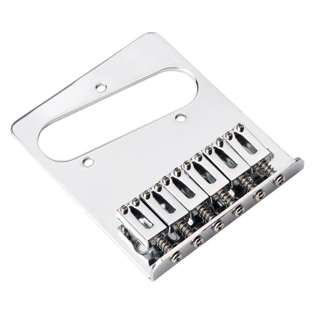 A Set Roller Pickup Bridge Tailpiece for TL Tele Electric Guitar Chrome
