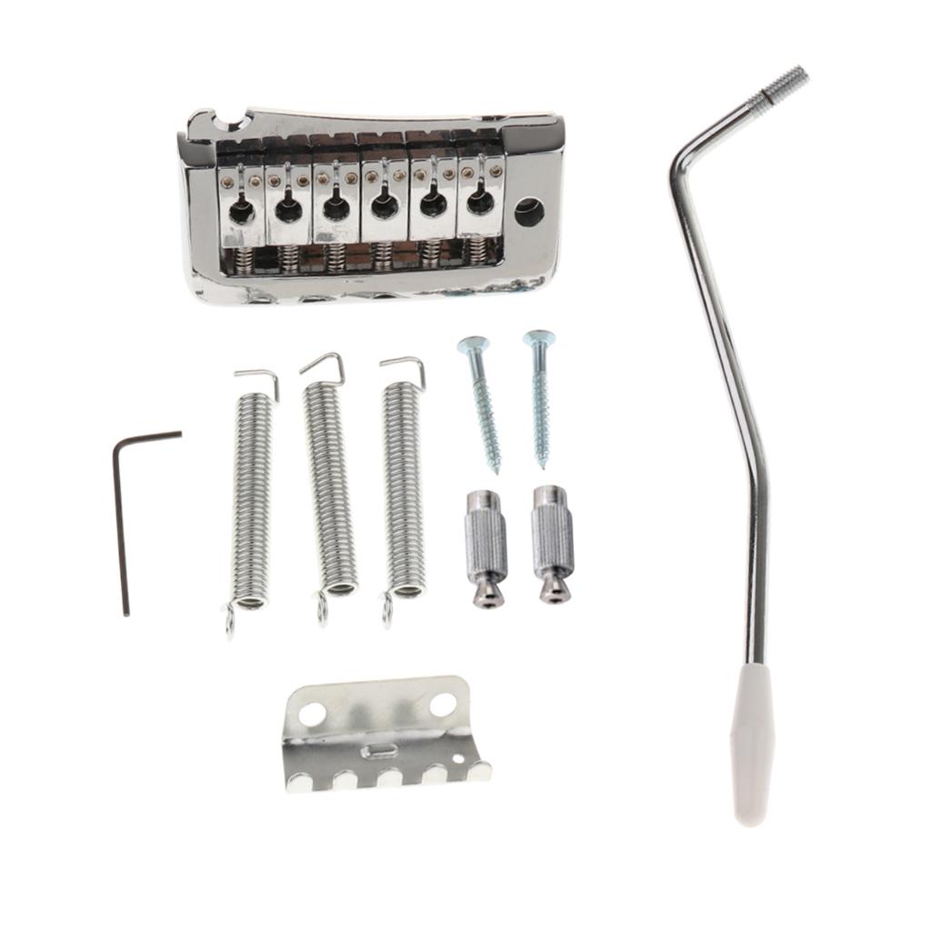 6 String Guitar Tremolo Bridge Assembly for Fender Strat ST Guitar Chrome