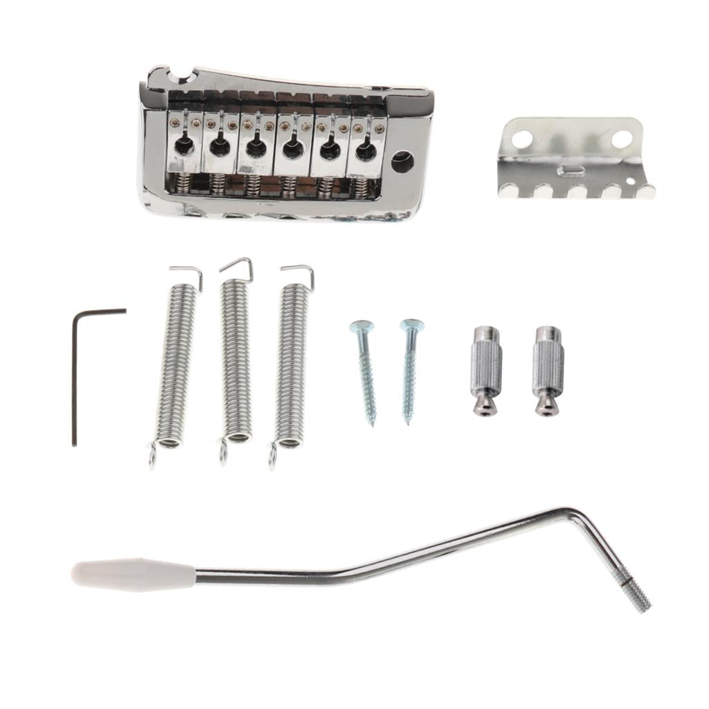 6 String Guitar Tremolo Bridge Assembly for Fender Strat ST Guitar Chrome