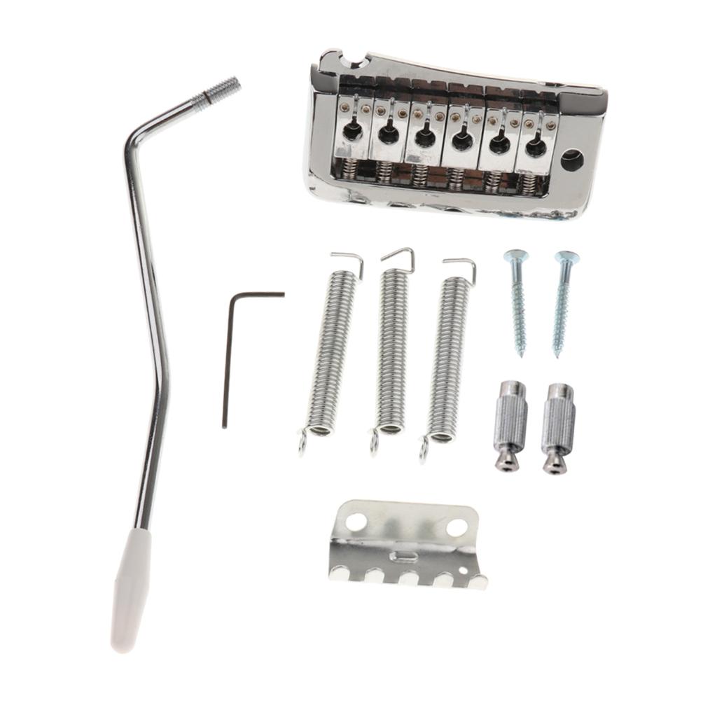 6 String Guitar Tremolo Bridge Assembly for Fender Strat ST Guitar Chrome