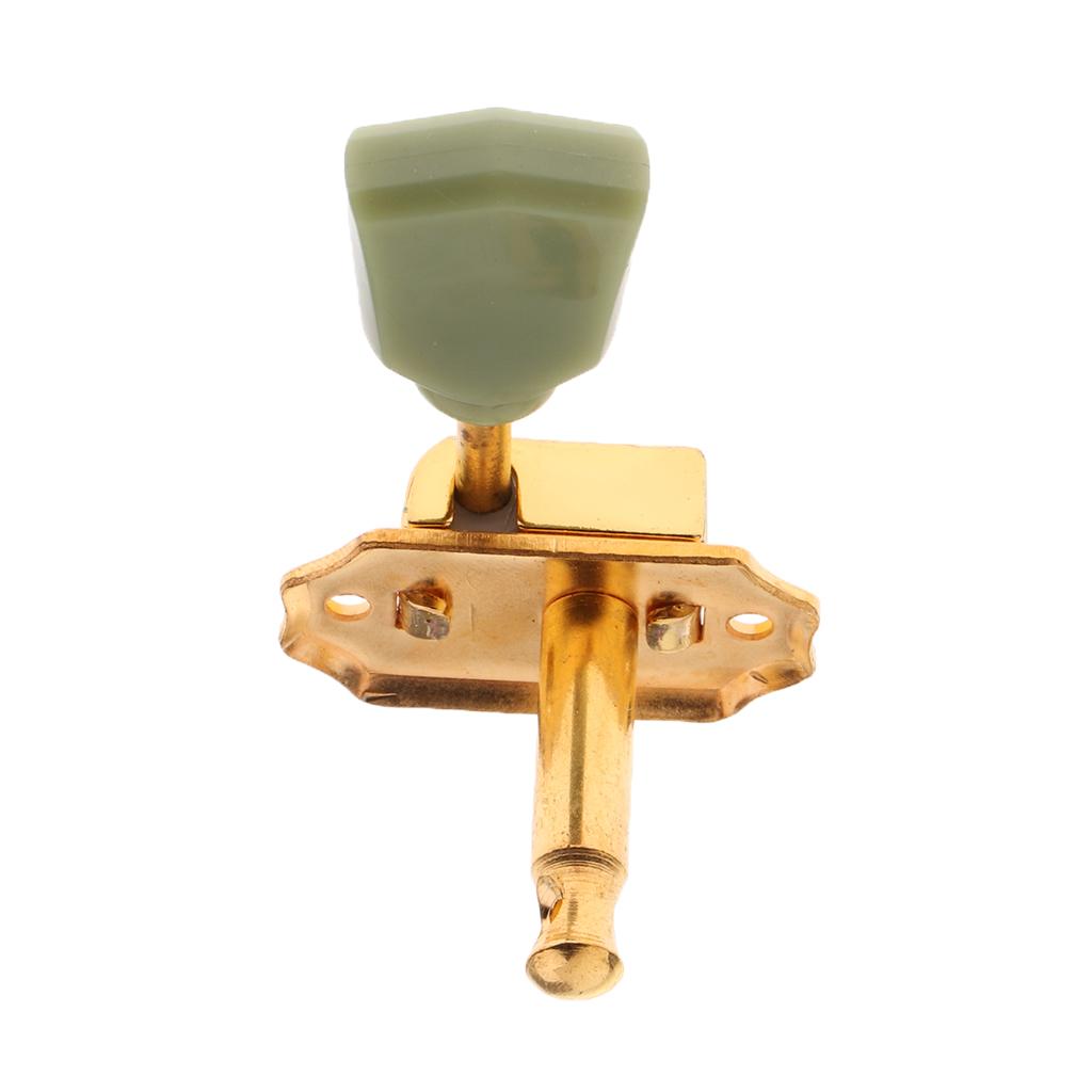 6 Pcs Acoustic Guitar Tuning Pegs Key Buttons Caps Knobs w/ Screws Gold