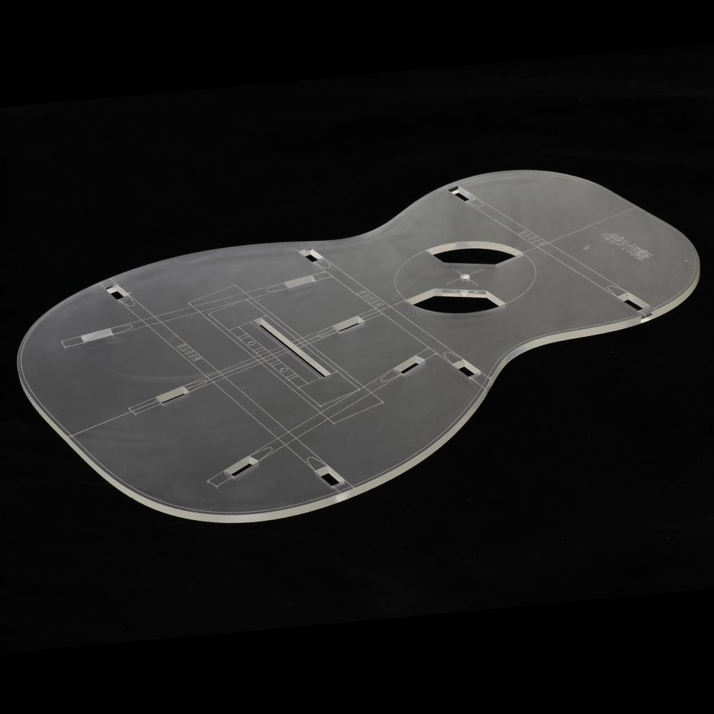 26inch Transparent Ukulele Body Template for Mini Guitar Luthier Tool