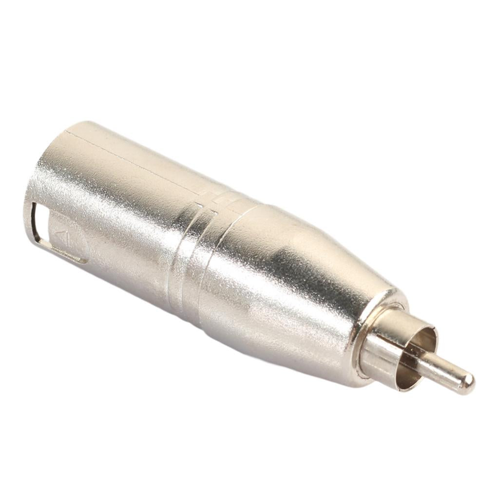 3-Pin XLR Male to RCA Plug Audio Adapter Connector for Microphone Speaker