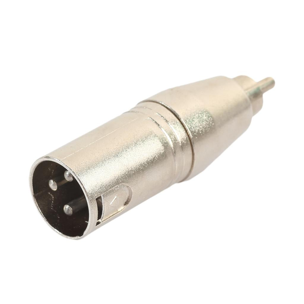 3-Pin XLR Male to RCA Plug Audio Adapter Connector for Microphone Speaker