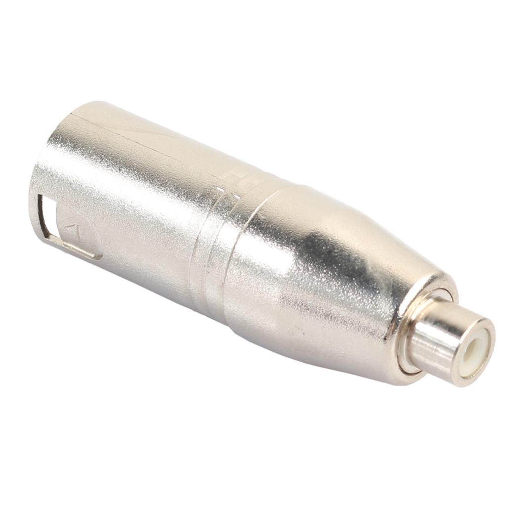 XLR 3Pin Male to RCA Female Audio Adapter Connector for Microphone Speaker