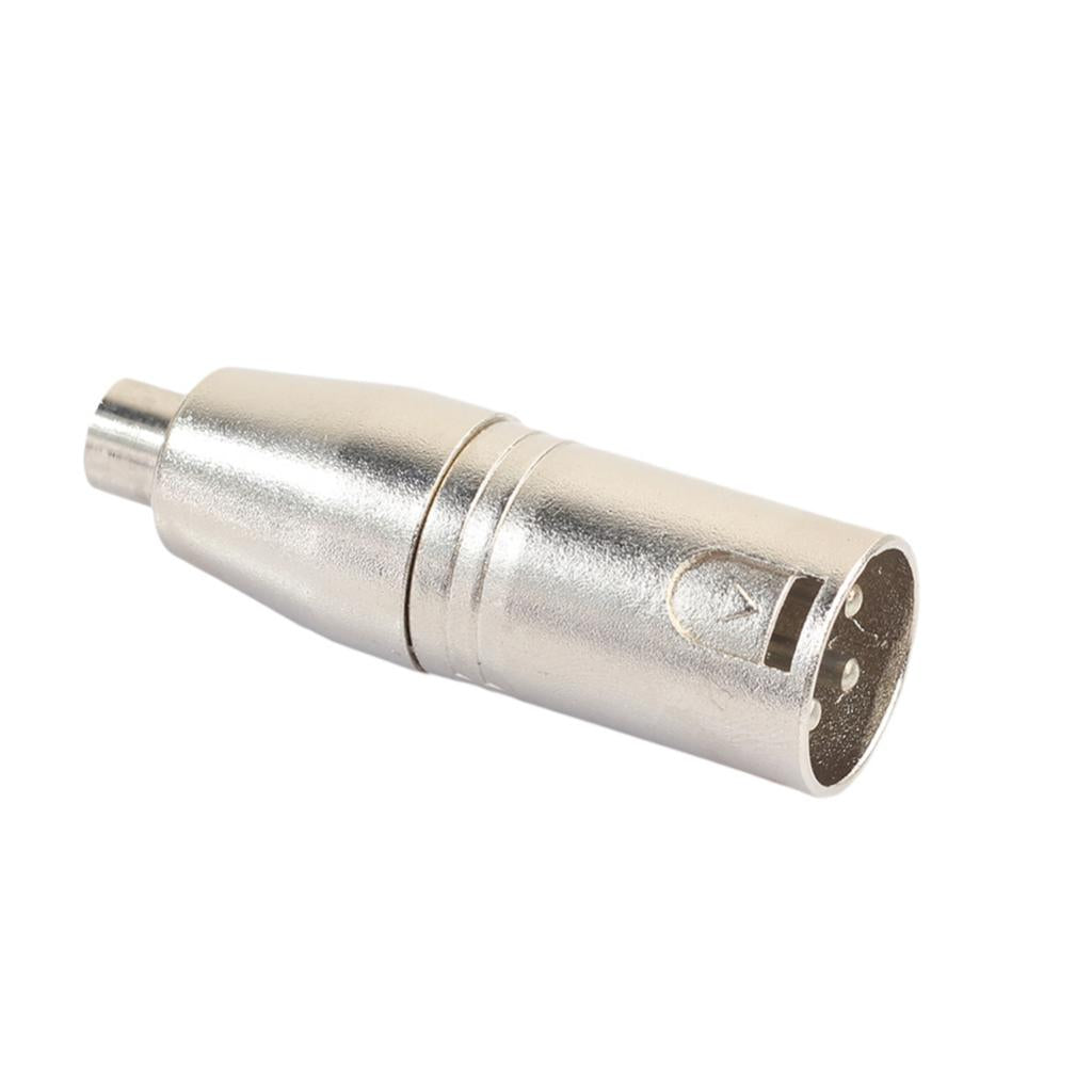 XLR 3Pin Male to RCA Female Audio Adapter Connector for Microphone Speaker