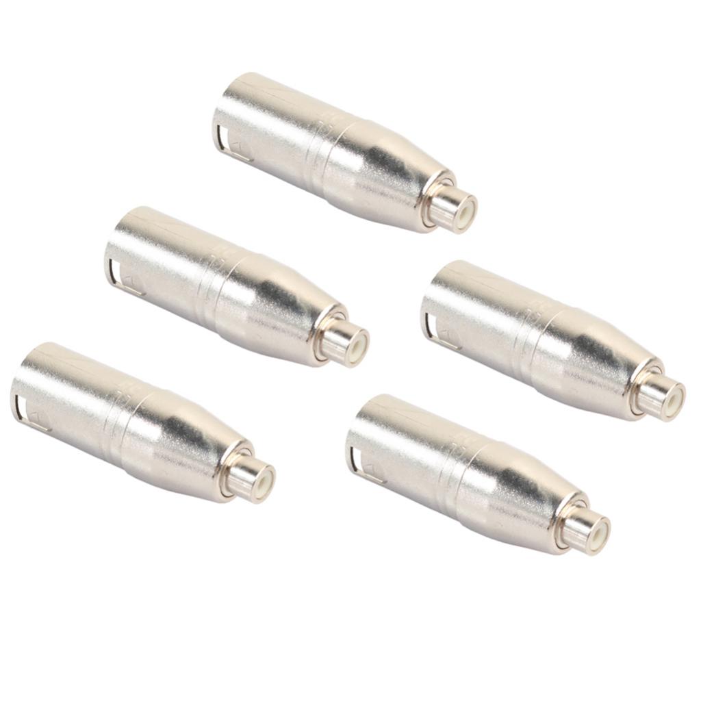XLR 3Pin Male to RCA Female Audio Adapter Connector for Microphone Speaker