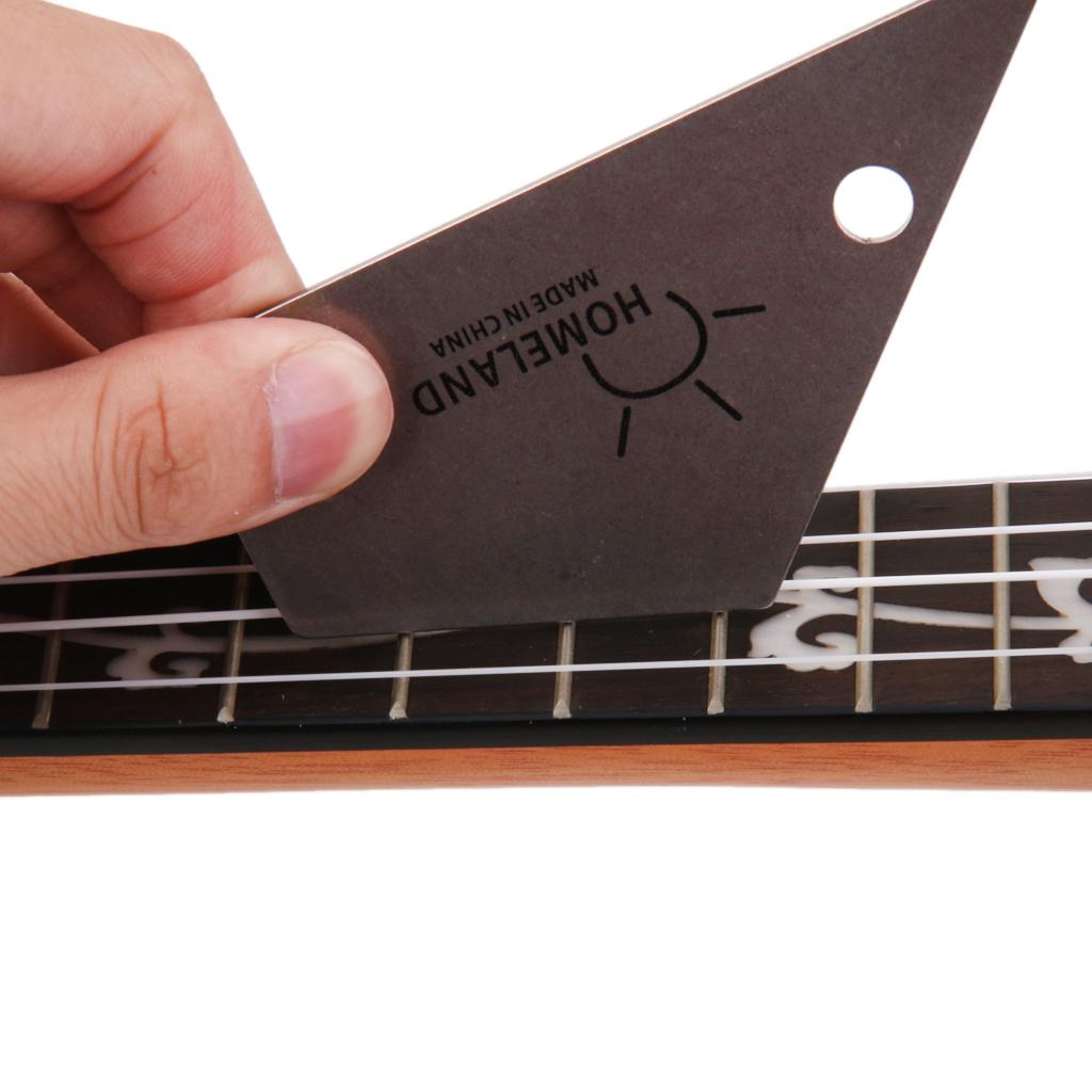 Stainless Steel Fret Level Leveling Rocker+Guitar Neck Notched Straight Edge