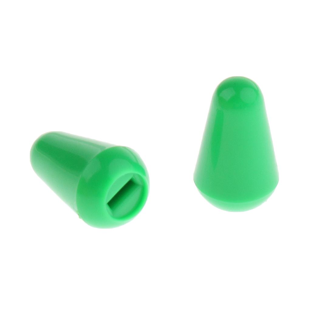 10 Pieces Plastic Toggle Switch Knobs Cap for Electric Guitar Parts Green