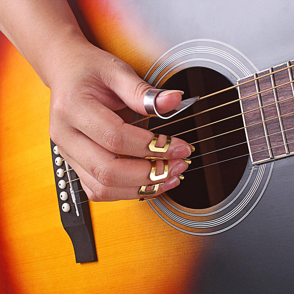 Guitar Finger Pick 1 Thumb 3 Finger Picks Plectrum for Guitar Accessories