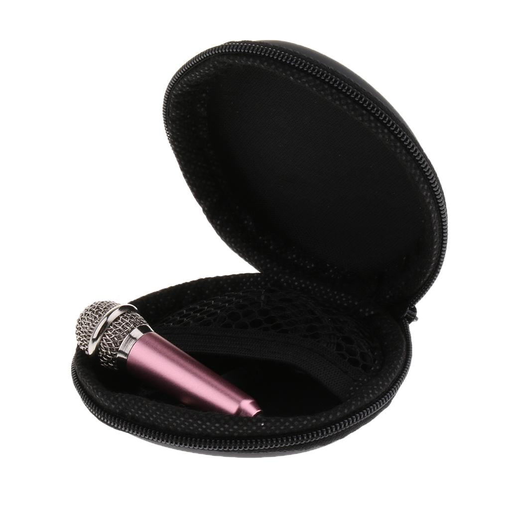 1 Piece Wired Mini Microphone Handheld Microphone Mic with Storage Box Case