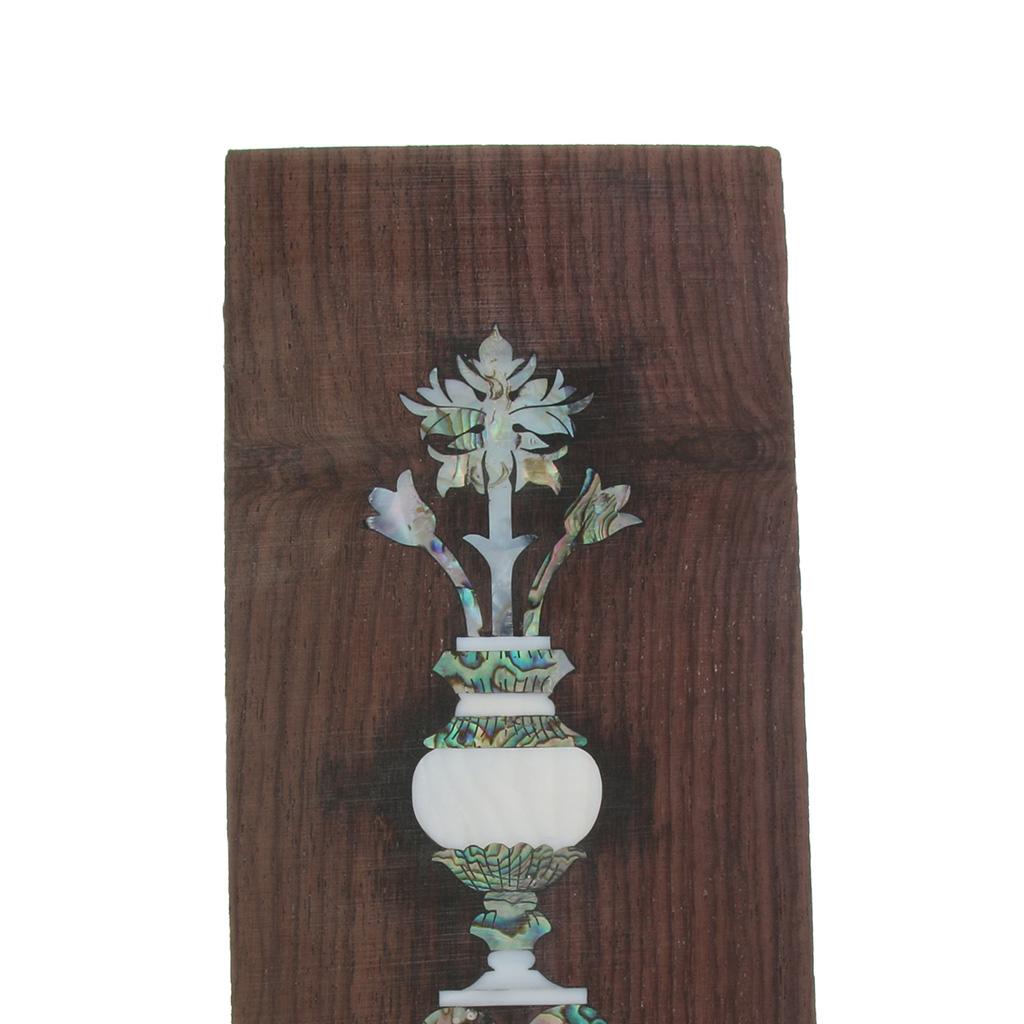 Acoustic Guitar Head Veneer Headstock Headplate with Decal Inlay Flower3