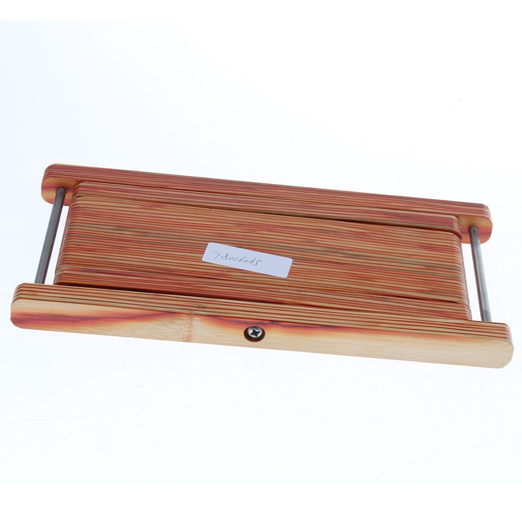 Adjustable Height Guitar Foot Rest Pedal for Guitar Practice Color Bamboo