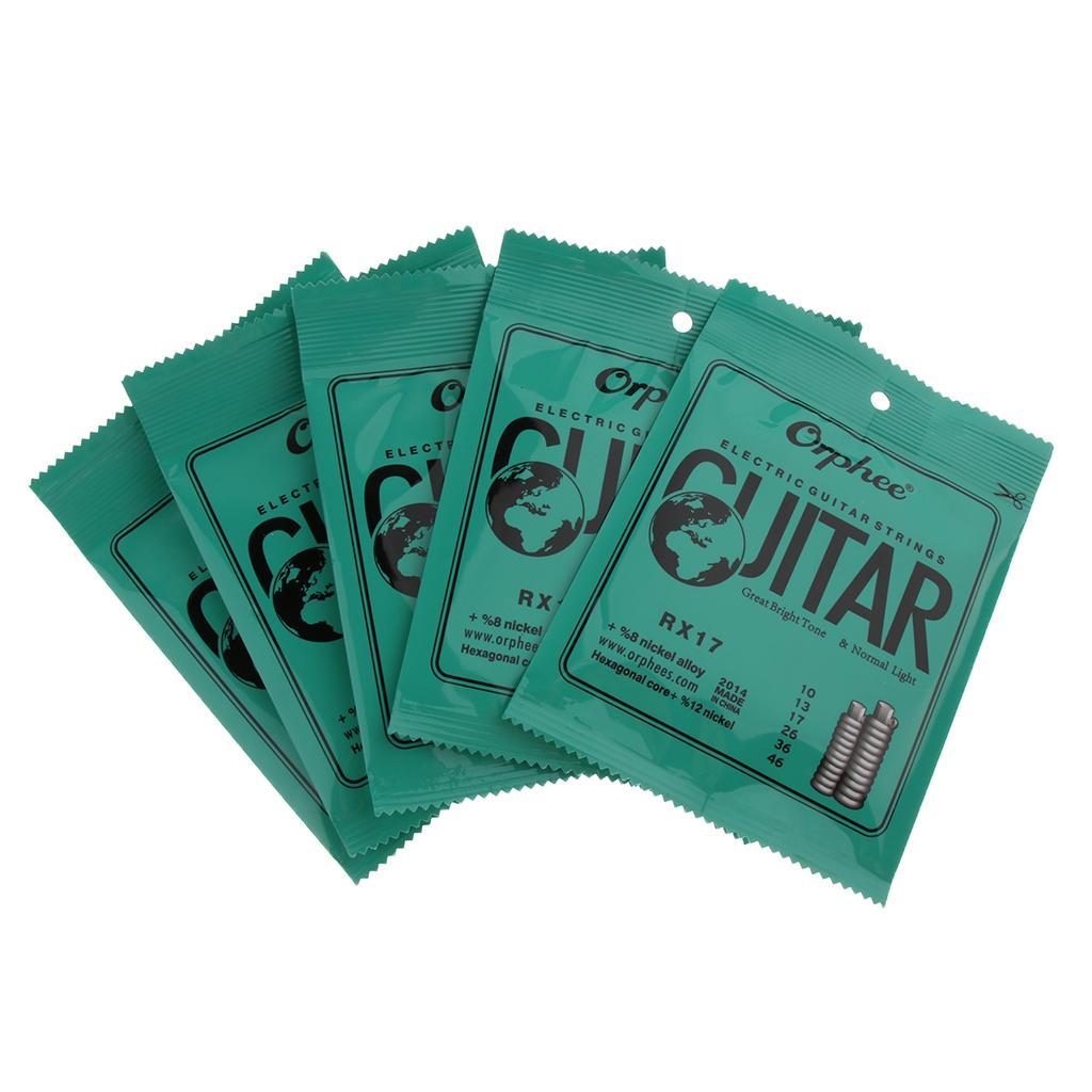 5 Packs Electric Guitar String Set Guitar Replacement Accessory RX17