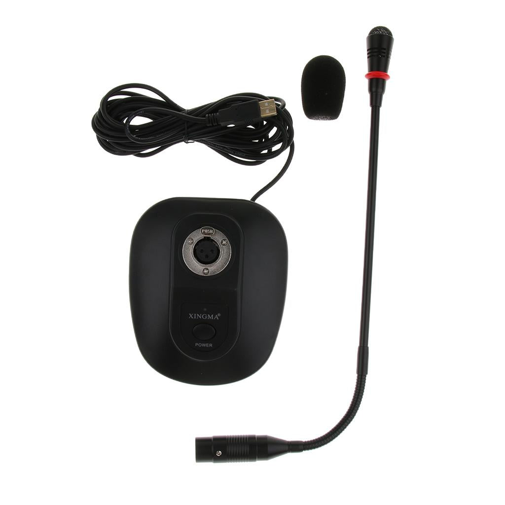 Multimedia Desktop Microphone for Meeting Conference Speech Black