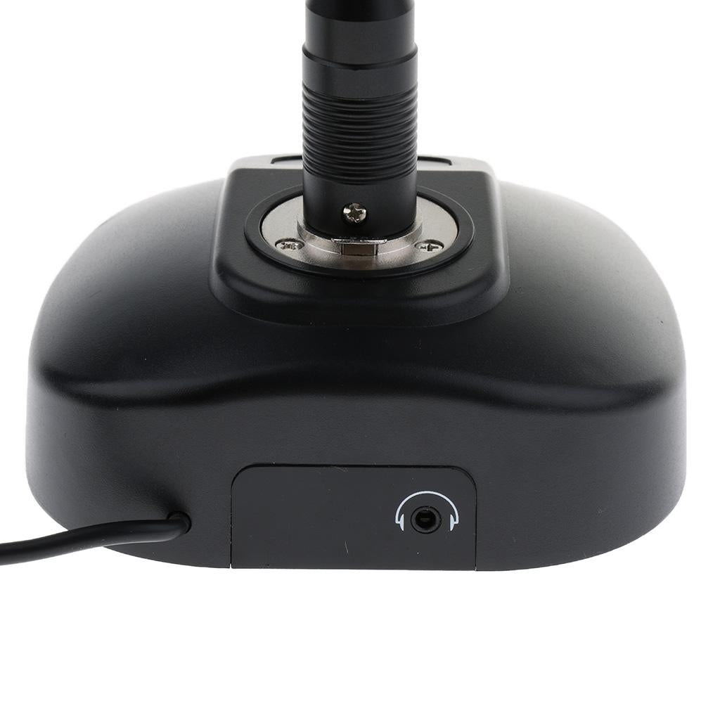 Multimedia Desktop Microphone for Meeting Conference Speech Black