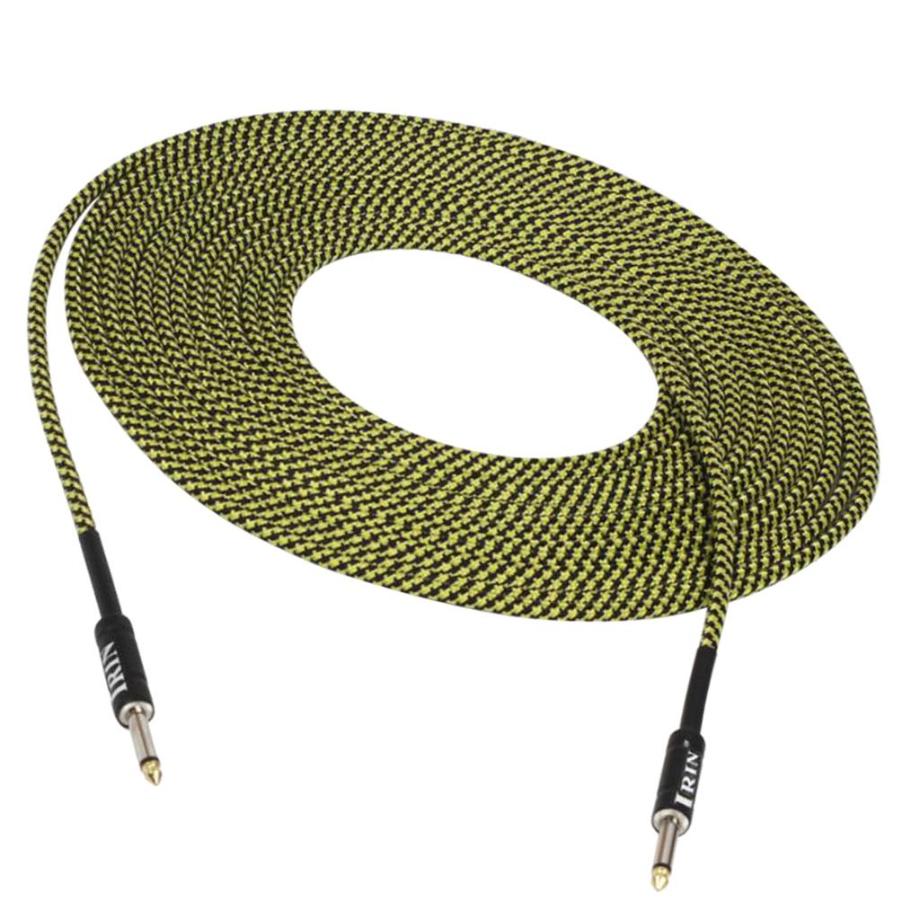 6.35mm Plug Guitar Braided Cable Yellow