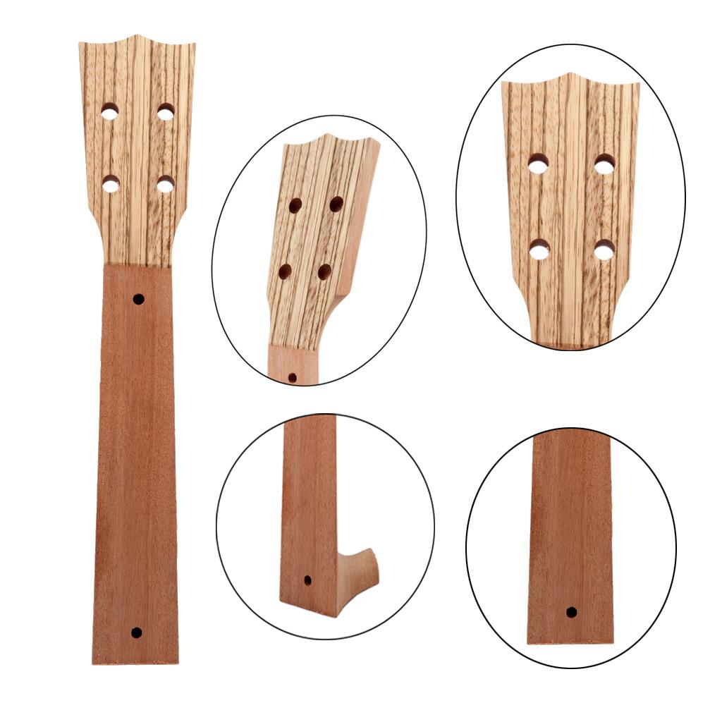 Unfinished Ukulele Neck Musical Instrument Parts 21inch
