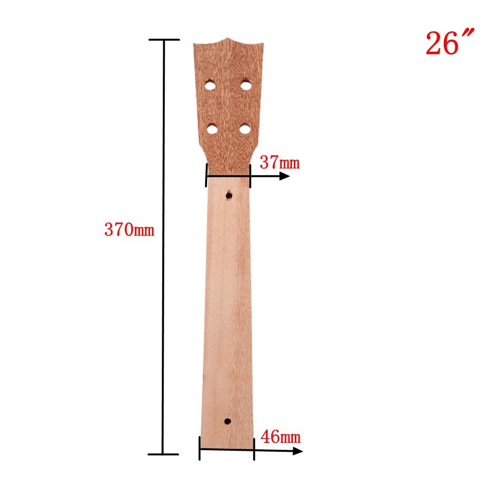Ukulele Concert Neck Veener Sapele Wood Ukulele Guitar Neck DIY Parts 26inch