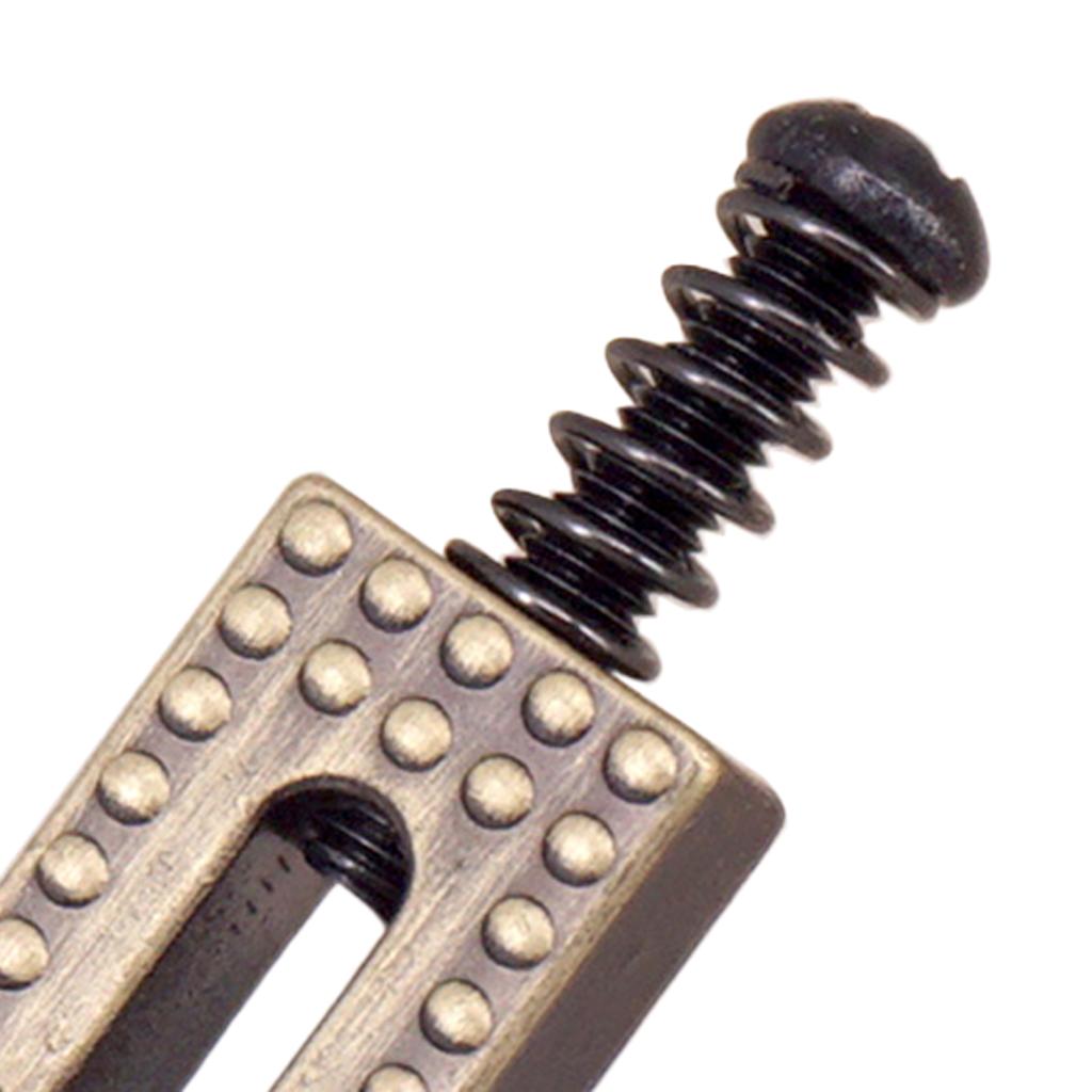 6 Pcs Vintage Roller Saddle Guitar Bridge String Saddles for Electric Bridge