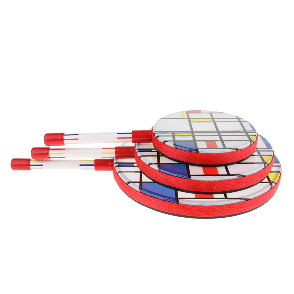 1 Set Wooden Hand Drum Kids Percussion Toy 6inch