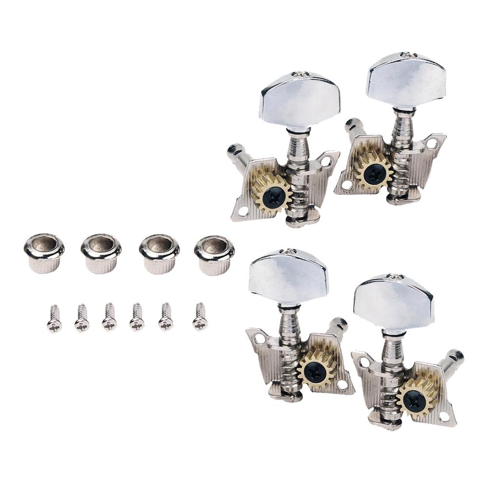 2R+2L Guitar Ukulele Tuning Pegs Button Strings Tuning Tuners Heads Parts
