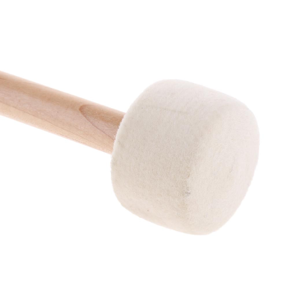 1 Piece Bass Drum Mallet Stick Felt Head for Marching Band Parts