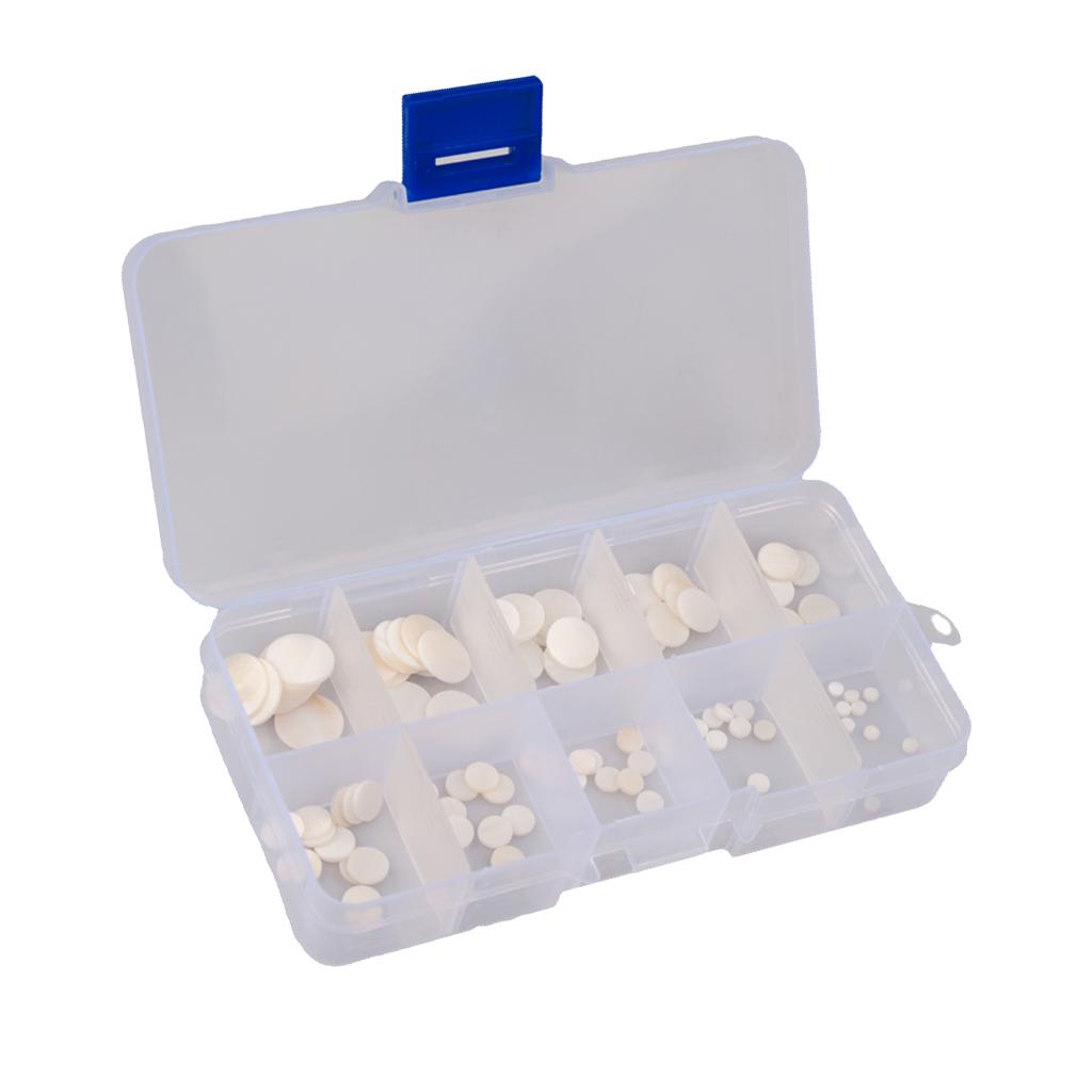 100pcs/set 3mm-12mm Inlay Dots Markers for Guitar Fingerboard White