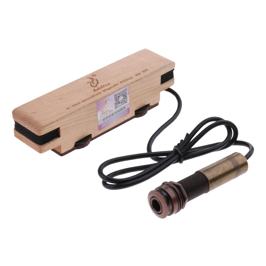 Guitar Sound Hole Pickup 2 Band EQ Tuner for Ukulele Classical Guitar Parts