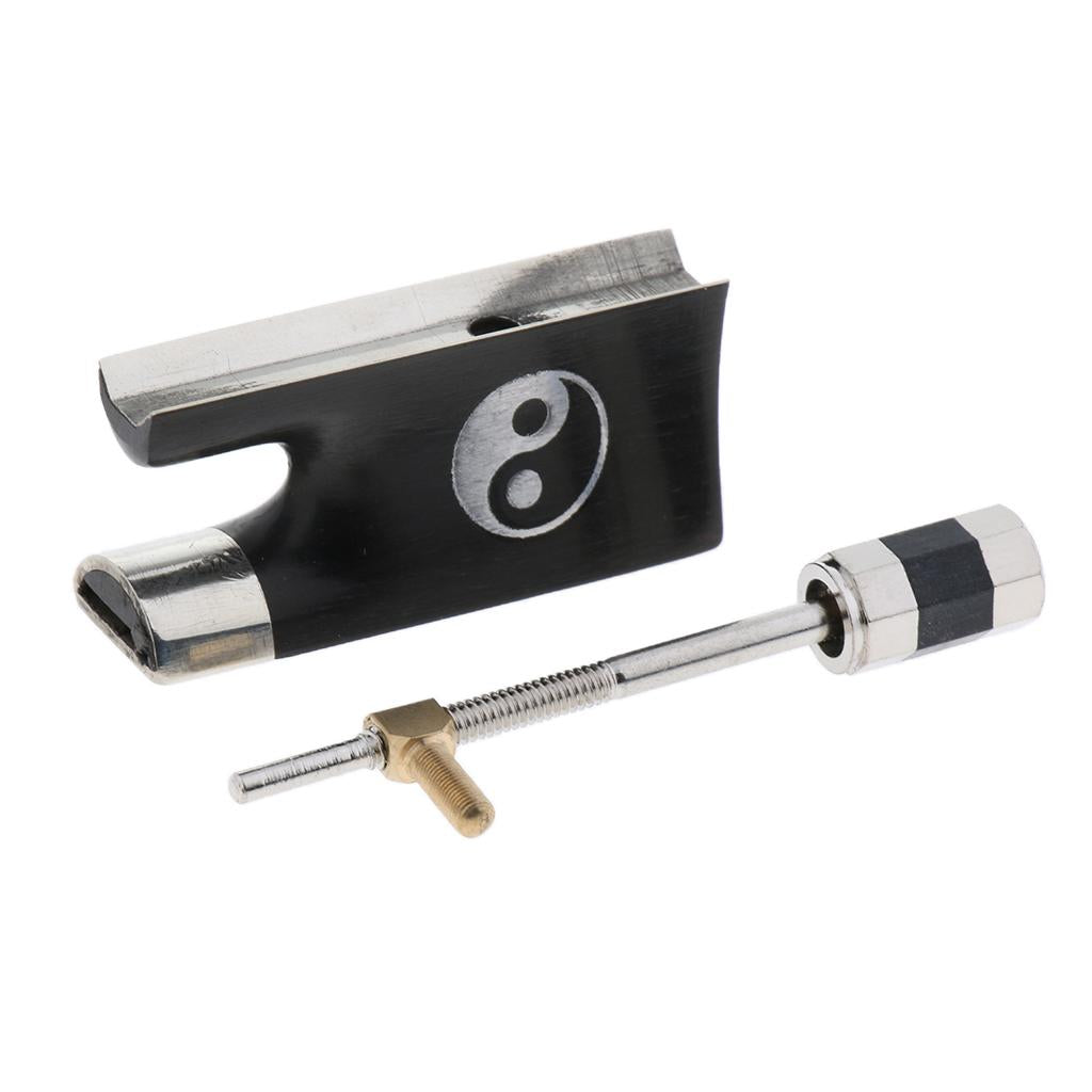 Ebony Violin Bow Frog with Screw for 4/4 3/4 Violin Bow Parts Tai Chi