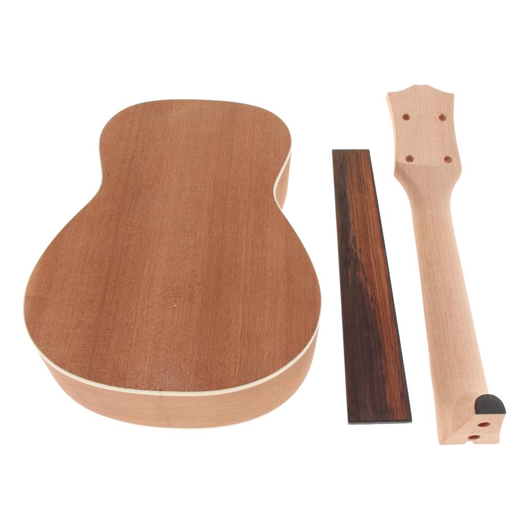 1 Set Unfinished 23inch Ukulele 4 String Guitar