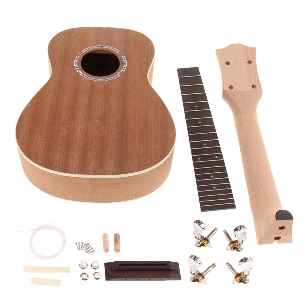 1 Set Unfinished 23inch Ukulele 4 String Guitar