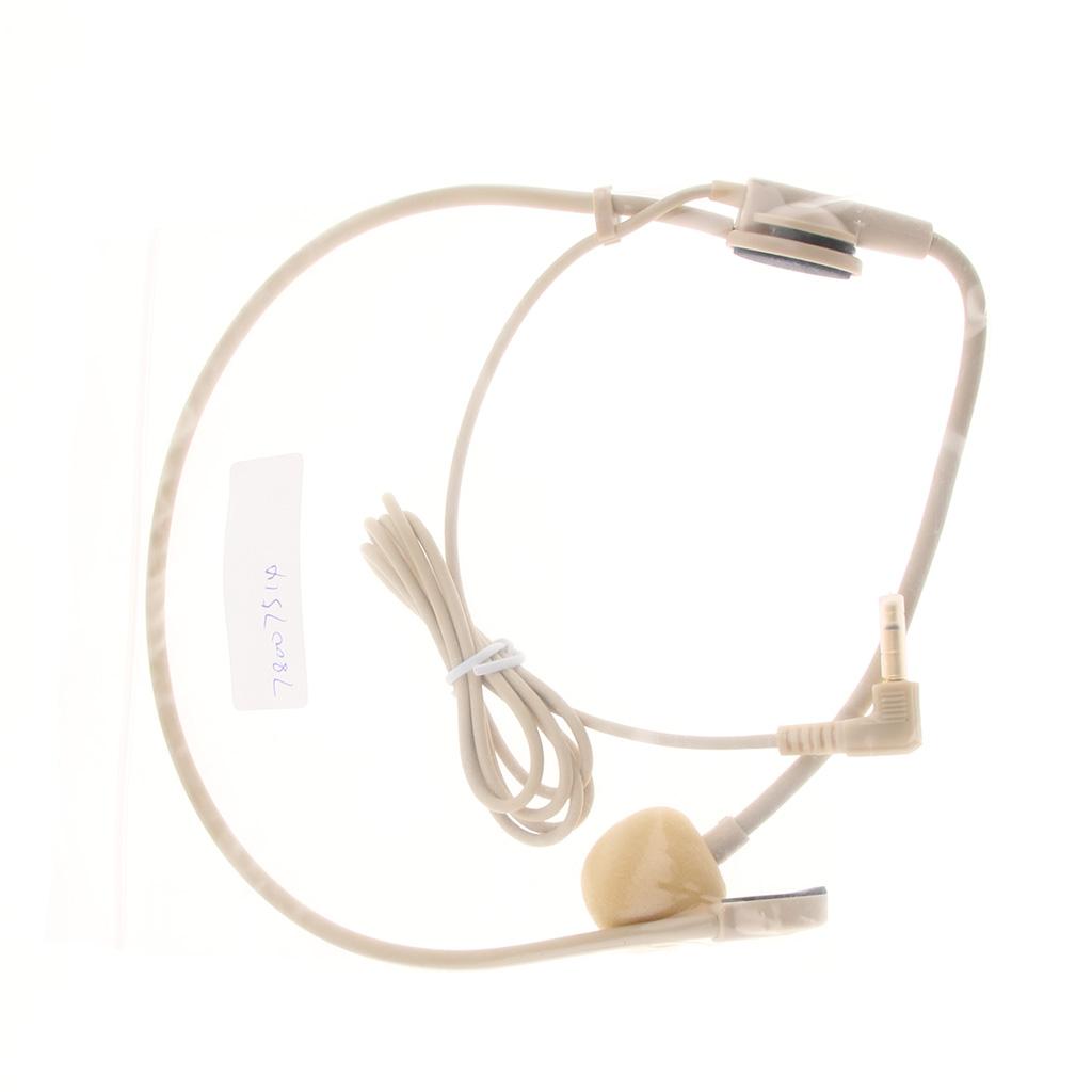 Wired 3.5mm Headset Headworn Microphone Condenser Mic for Tour Guide Skin