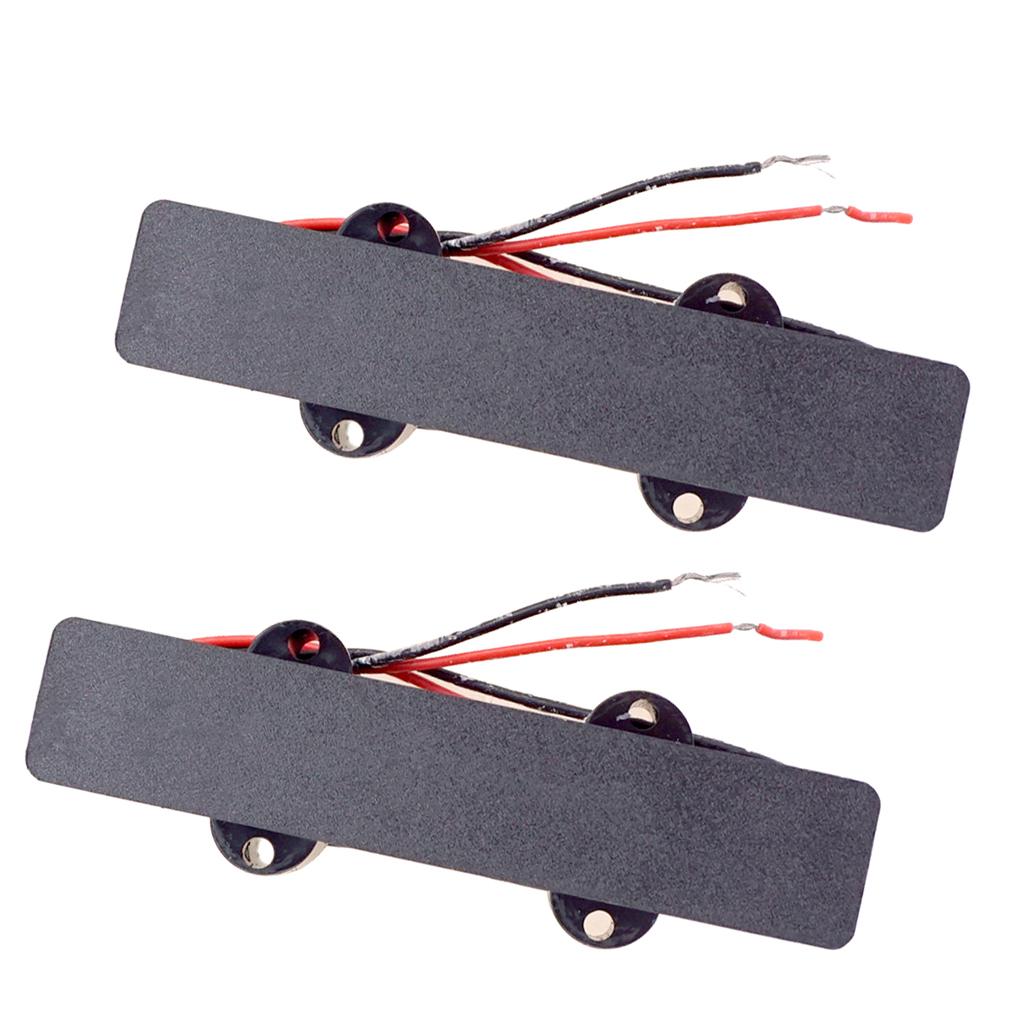 2pcs Black 4 String JB Bass Pickup Neck&Bridge for Electric Bass Parts