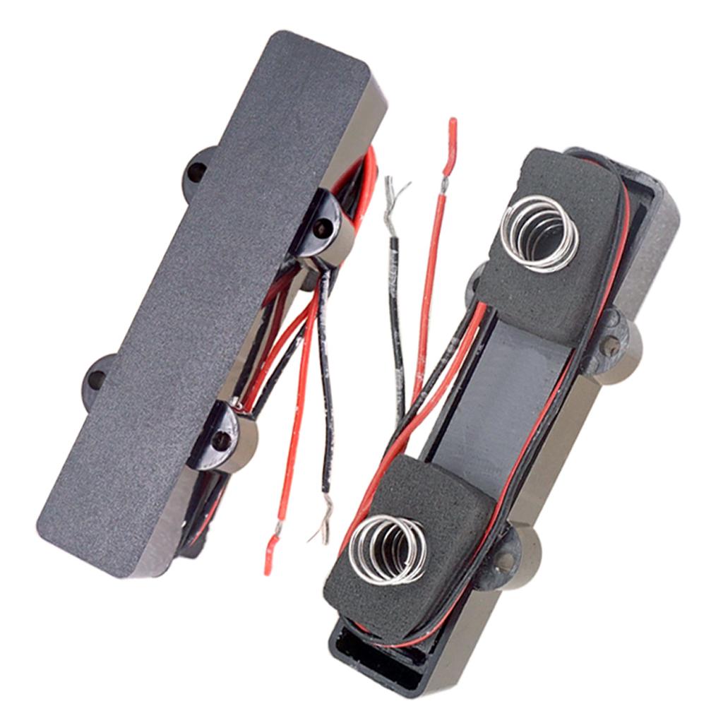 2pcs Black 4 String JB Bass Pickup Neck&Bridge for Electric Bass Parts