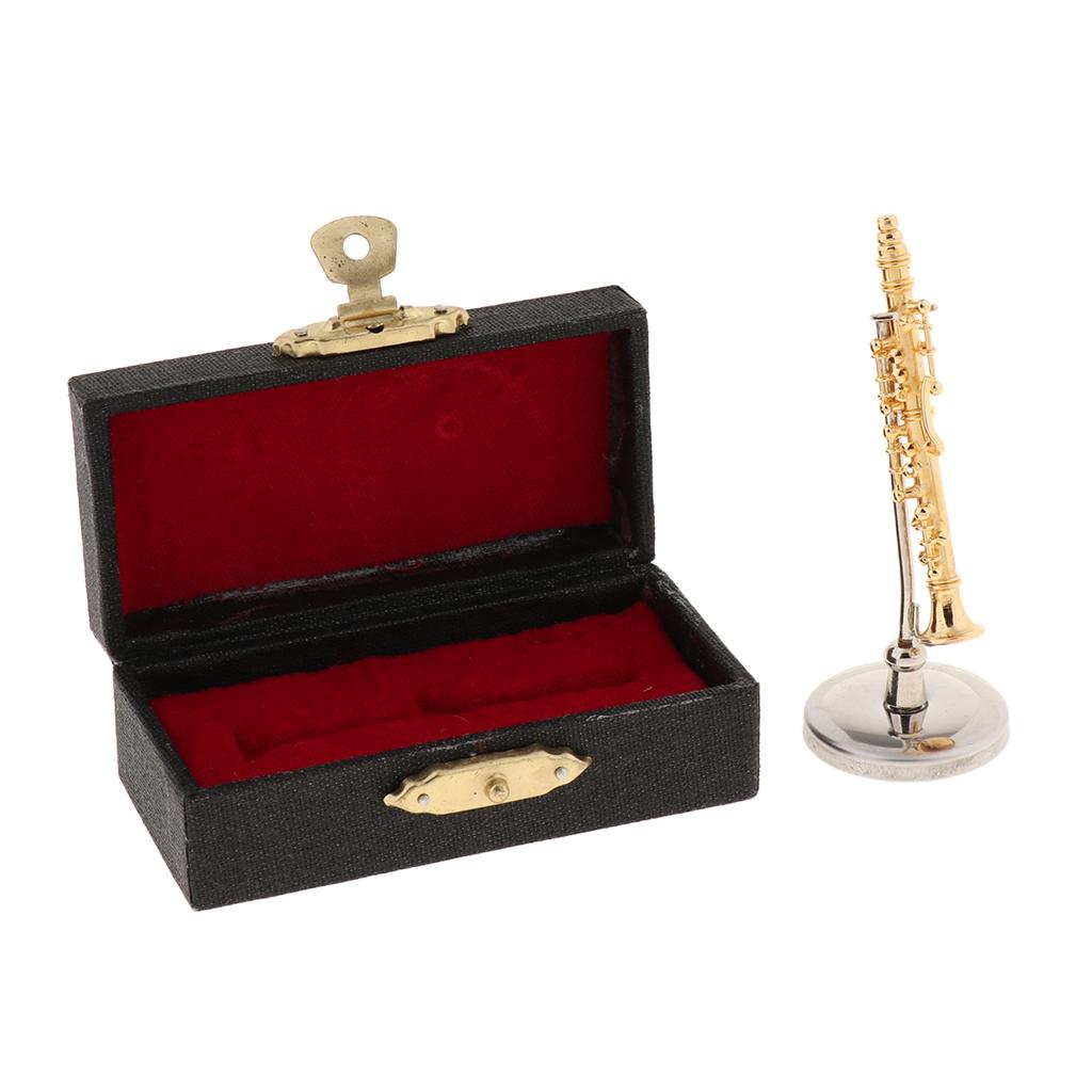 1 Set Miniature Clarinet Home Studio Ornament Decoration Holiday Gift 5.8cm