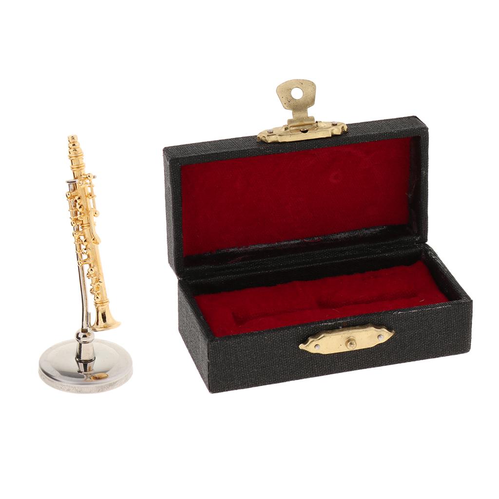 1 Set Miniature Clarinet Home Studio Ornament Decoration Holiday Gift 5.8cm