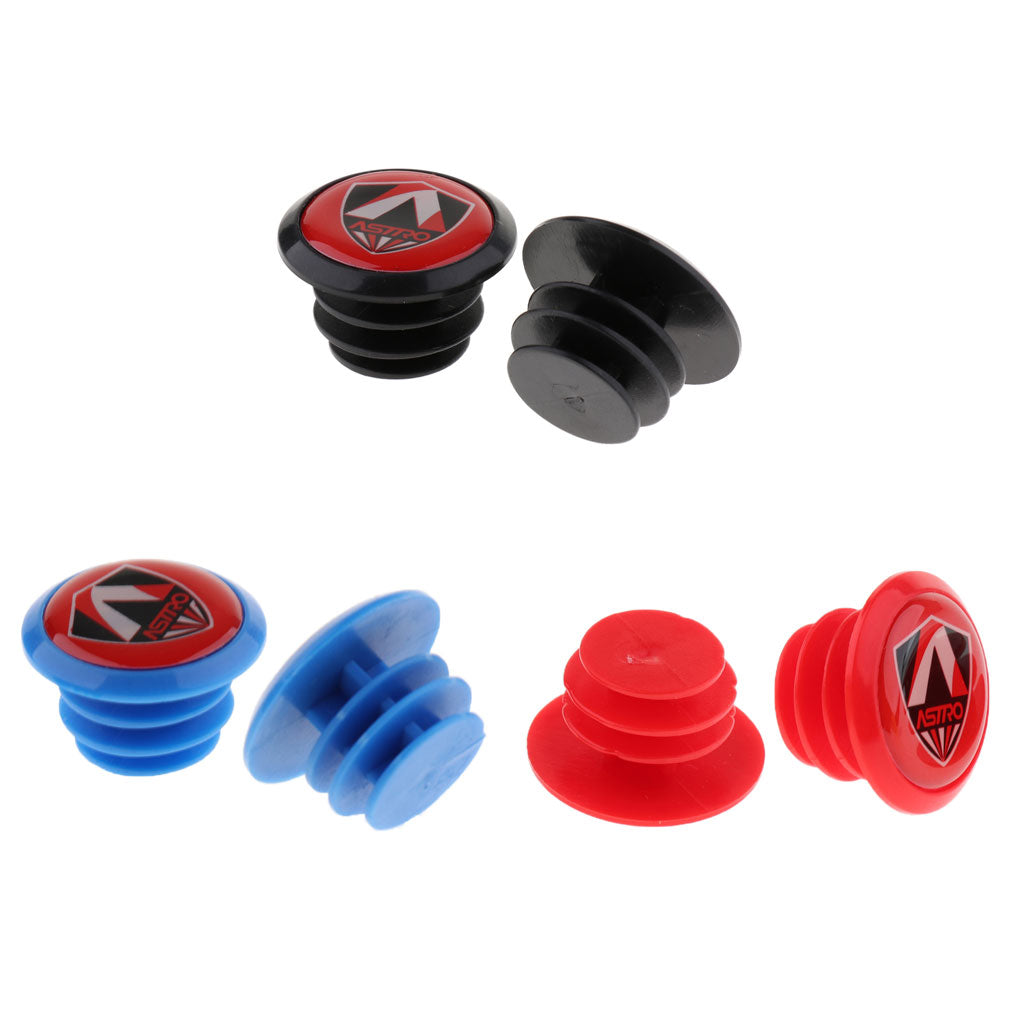2Pcs Handlebar Grips Bar End Plugs Cap for MTB Road Bike Bicycle  Black