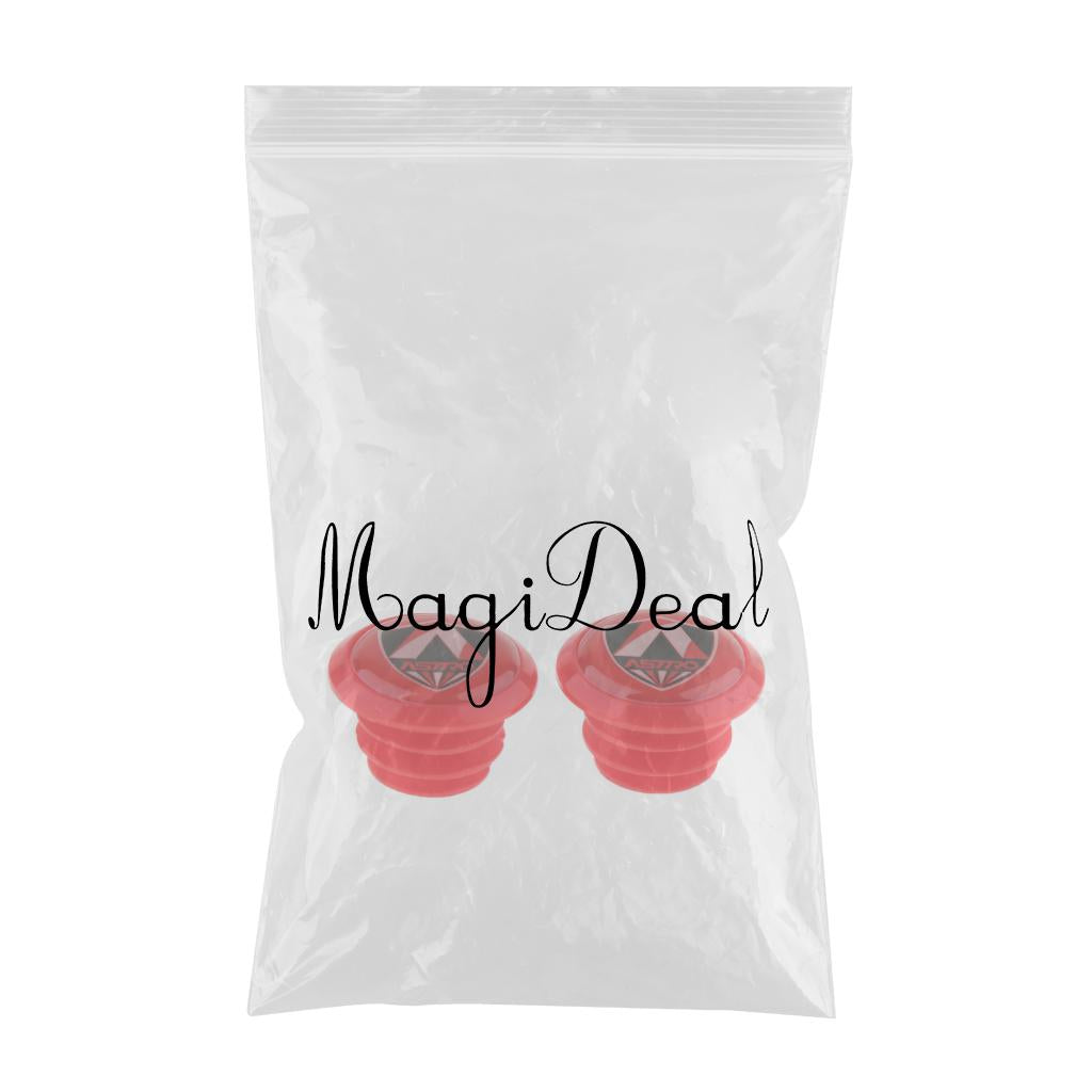 2Pcs Handlebar Grips Bar End Plugs Cap for MTB Road Bike Bicycle  Red