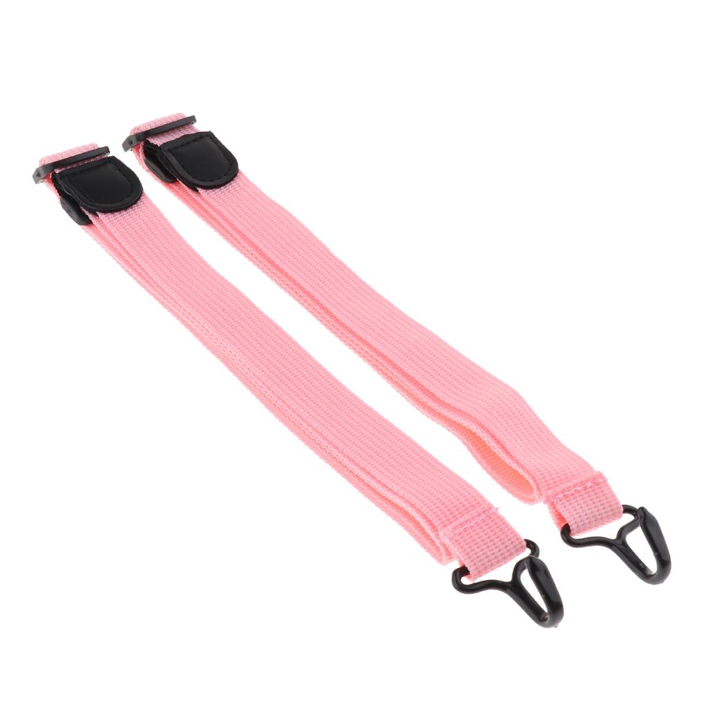 2pcs Adjustable Nylon Ukulele Straps Kit for Ukulele Guitar Accessory Pink