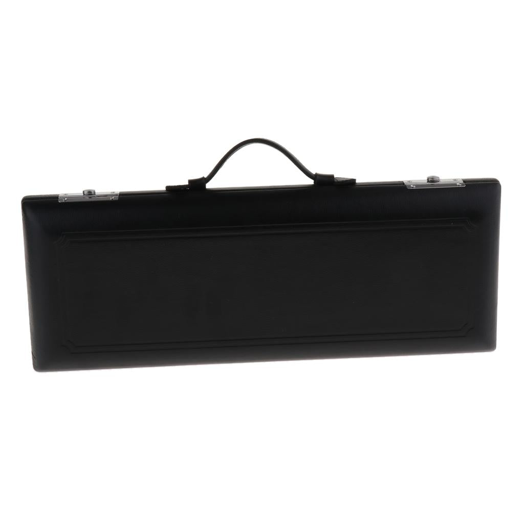 Black Flute Wooden Carry Padded Case with Storage Gig Bag Handbag