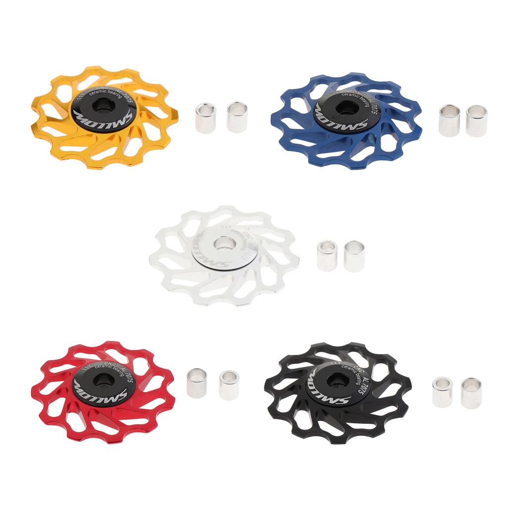 11T MTB Road Bike Jockey Wheel Pulley Ceramic Bearing Rear Derailleur Gold