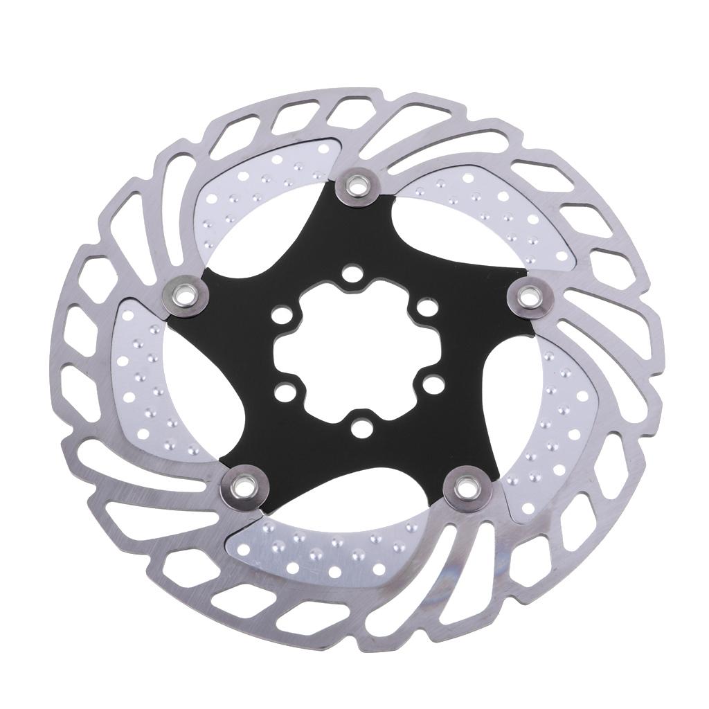 160mm Bike Brake Floating Rotor Stainless Steel Bike Disc Brake Rotors Black